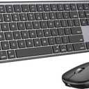 Bluetooth Keyboard and Mouse Combo for Mac, Rechargeable Wireless Keyboard Mouse, Multi-Device Connection, Quiet Keys, Metal Frame, for Travel & Desk, Compatible with MacBook Pro/Air, iPad, iPhone