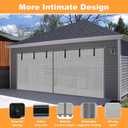 LIAMST Privacy Garage Door Screen Blackout for 2 Car Garage-14x7FT Privacy Silver Grey Heavy Duty Magnetic Garage Screen, Hands Free, Magnetic Privacy Garage Screen Door