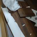 2-Tier Washer Dryer Countertop with 2.75" H Edge Rails, 54" W x 27.55" D Laundry Countertop for Folding Clothes, Washer and Dryer Topper with Non-Slip Pad (Dark Walnut)