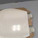 Bemis 500EC Durable Wood Toilet Seat with Easy Clean Hinges, Made in USA, Round, Bone