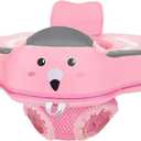 Mambo Baby Pool Float Non Inflatable Baby Float Baby Swimming Float with Safe Seat for Age 3-24 Months Toddler (Flamingo Pink)