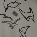 7 Pcs Metal Seagull Wall Decor Nautical Ocean Wall Art Black Minimalist Line Art Seagull Beach Coastal Decor for Bedroom Living Room Office Indoor Outdoor Decoration