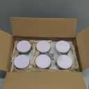 6 oz 6 Pack Hexagon Glass Honey Jars, Glass Jars with White Lids,Silver Bee Pendants,Wooden Honey Sticks,Small Tags,1.5m Jute Twine -Clear Hexagon Jars for Honey,Jams, Liquid