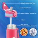 MILTON Water Bottle with Straw 32 oz, Leakproof Flip Top Lid, Wide Mouth for Easy Cleaning, BPA Free Plastic