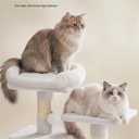 SONGMICS HOME Cat Tree for Indoor Cats, Multi-Level Cat Tower with Sisal Scratching Posts, Hammock and Condo, White