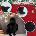 1 PCS Realistic Crow Plush, Black Crow Stuffed Animal Plush 9.84'' | Realistic Raven Prop, Soft Raven Stuffed for Christmas Birthday Gifts Halloween Party Home Decor