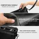 Fireproof Money Bag with Two Pockets (10" X 13"), Fire Proof Bag for Documents,Fire Proof Money Bag for Cash with Zipper,Document Organizer Storage Protects Important Papers, Valuables, Black