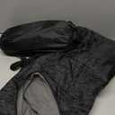 HURRISE Quilted Fleece Camping Blanket, Polar Fleece Lining, Large Size, Drawstring Sack, for Camping, Picnic, Stadium (Black)