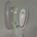 Momcozy Baby Nail File Electric, Gentle Baby Nail Trimmer Electric, Baby Nail Clipper with Night Light, 7 Grinding Head Replacement Pads, Green