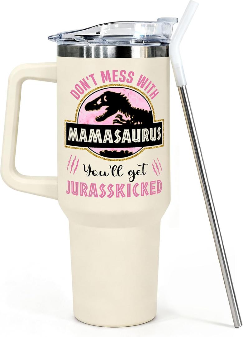Gifts for Mom from Daughter, Son for Mothers Day, Christmas, Birthday - Birthday Gifts for Moms, Birthday Present for moms, Happy Birthdays Mom - Mother Tumbler 40Oz Stainless Steel Coffee Cup