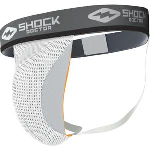 Shock Doctor Athletic Supporter with Cup Pocket, Jock Strap Protection, (Cup Not Included) (Medium, White)
