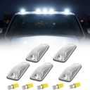 LED Cab Lights for 1988-2002 Chevy GMC C/K 1500 2500 3500 Suburban Yukon Chevy Tahoe Clear Lens White lights Roof Top Marker Running Lights 5Pcs