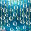 Honoson 100 Pcs Under the Sea Party Decorations Clear Balloons Under the Sea Bubble Garlands and Seaweed Kit Mermaid Birthday Decorations Hanging Streamer Underwater Backdrop Ocean Party Supplies