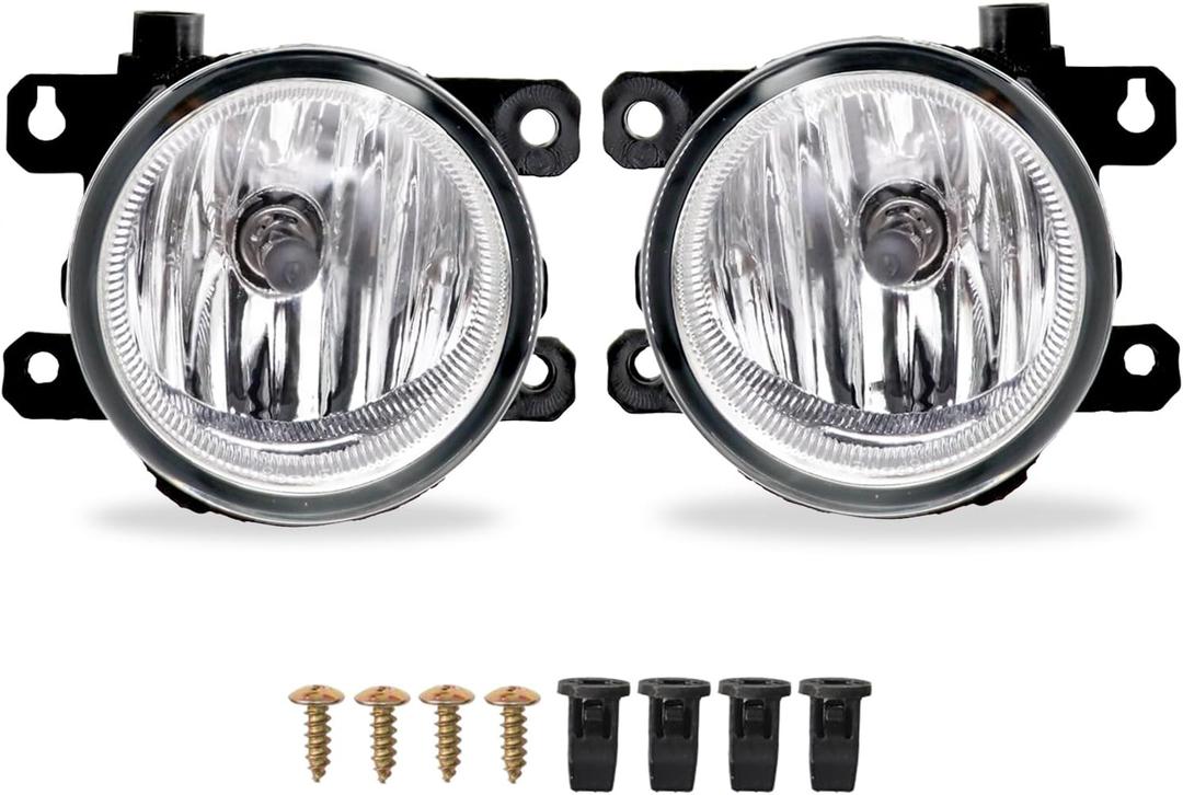 Front Fog Light Pair Compatible with 2016-2021 Civic 2019-2022 HR-V 2018-2020 Fit Fog Lamp Driver and Passenger Side