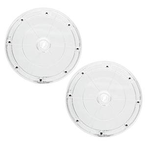 Zorveiio 2Pcs 7” Clear Acrylic Turntable Organizer, Rotating Organizer Swivel Plate for Bathroom Kitchen Cabinet Table Spice Rack Cake Pantry