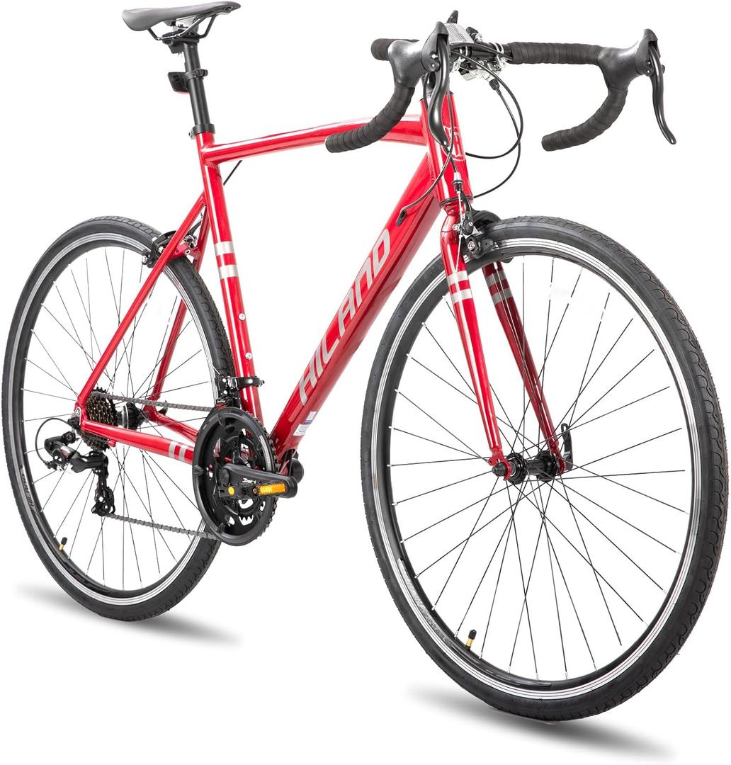 HILAND 700c Road Bike 14 Speed, Aluminum Frame Racing Bike, City Commuter Bicycle for Men Women, Small
