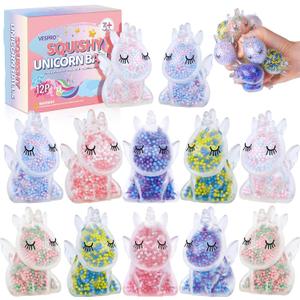 12 Pack Fidget Stress Balls for Kids Adults, Stress Relief Stress Ball, Bulk Squishy Squeeze Ball Set and Birthday Party Favors