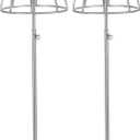 uxcell Metal Hat Display Stand 2 Pack Adjustable Tabletop Hat and Wig Rack Holder for Baseball Cap, Fedora Hat, Cowboy Hat - Silver