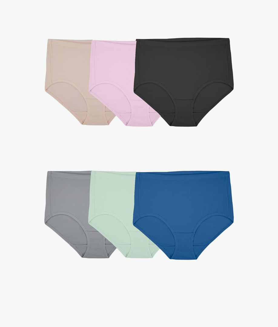 Fruit of the Loom Women's Breathable Underwear, Moisture Wicking Keeps You Cool & Comfortable, 