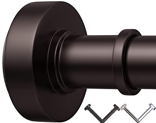 Bronze Shower Curtain Rod, Adjustable 43-72 Inches,Rust Resistance, Tension Rod with Durable Spring, No Drilling, Use for Bathroom, Bedroom, Kitchen, Balcony, Home