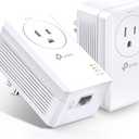 TP-Link AV1000 Powerline Ethernet Adapter Kit (TL-PA7017P KIT) - Passthrough, Noise Filtering, Gigabit Port, Plug Pair & Play, Network Adapter, Free Expert Support