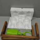 XXXFLOWER Plant Terrarium with Wooden Stand, Air Planter Bulb Glass Vase Metal Swivel Holder Retro Tabletop for Hydroponics Home Garden Office Decoration - 3 Bulb Vase