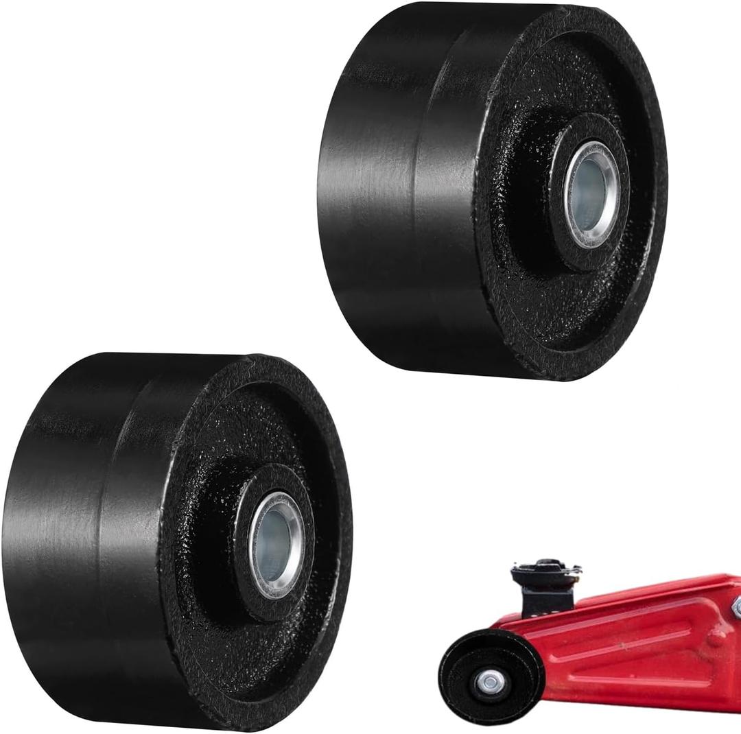 iplusmile Universal Front Jack Wheels Replacement for Hydraulic Floor Jacks 2.56 Inch Bearing Caster Wheel for Stability and Smooth Maneuverability
