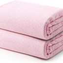 REDKISS Oversized Beach Towel 31x63 Inch Extra Large Microfiber Pool Towel, Quick Dry Highly Absorbent Lightweight Cabana Swim Towel for Beach, Pool, Bath, Yoga, Travel and Camping, Pink