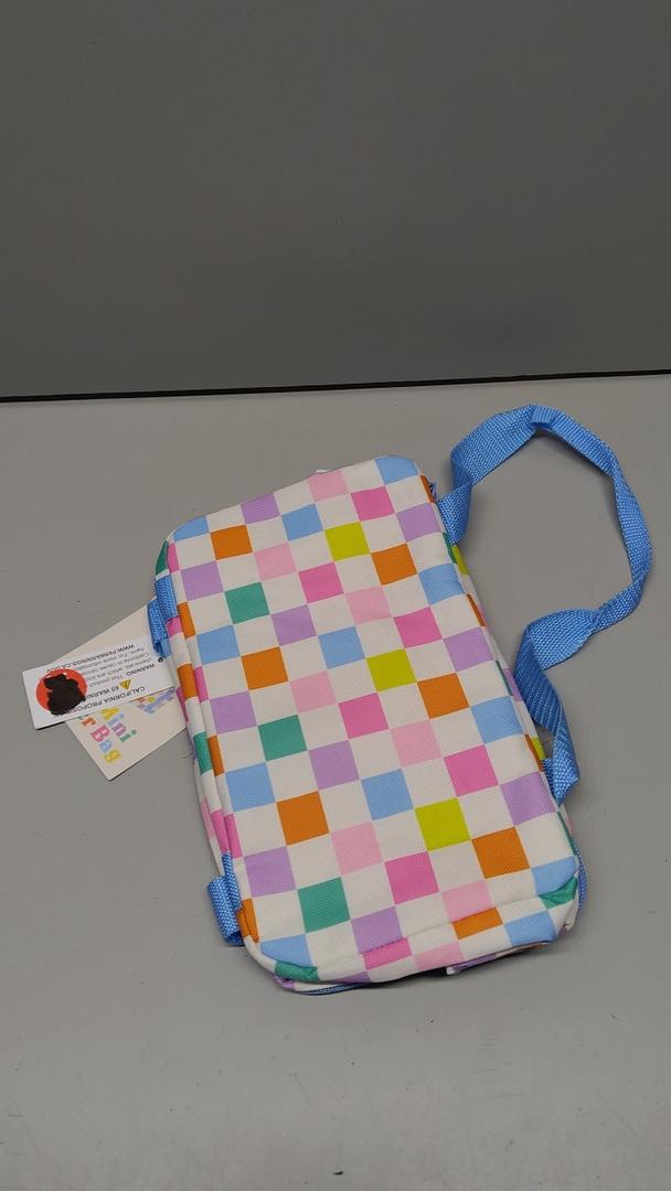 Rainbow Checkered Mini Cooler Bag