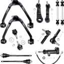 13pc Front Upper Control Arm Ball Joint Sway Bar Tie Rod Pitman Arm Idler Arm Bracket Suspension Kit Comaptible with Silverado Sierra 1500 Steel Control Arms ONLY