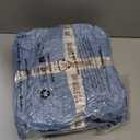 Snuggle Sac Faux Fur Throw Blanket for Couch,Knitted with Microfiber Fancy Yarn Blanket, Cozy Soft Warm Blankets for Sofa, Bedroom, Living Room, Solid Blue,50x60 inches