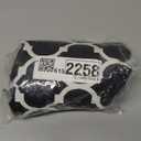 Smiry Round Picnic Tablecloth, Waterproof Elastic Fitted Table Covers for 36" - 44" Tables, Wipeable Flannel Backed Vinyl Tablecloths for Camping, Indoor, Outdoor, Black & White