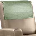 NZDWZDN Recliner Headrest Protector Faux Leather Headrest Cover for Recliner Chair Couch Headrest Cover for Furniture Sofa Protector Chair Arm Covers for Home Office 17 x 27In (Mint Green)