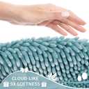 Yimobra Chenille Bathroom Rugs Non Slip, Extra Thick Soft Absorbent Bath Rug 31.5x20 Inch, Machine Washable Quick Dry Bath Mat for Bathroom Floor, Tub and Shower, Home Decor Accessories, Greyish Blue