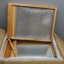 DoubleFill 3 Pcs 10 Frame Beehive Metal Screened Bottom Board Dipped in Beeswax with Entrance Reducer Beeswax Wood Screened Bottom Board Beekeeping Supplies Apiary Needs