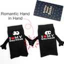 3 x Parma77 Gift for Boyfriend, I Love My Girlfriend Socks,Valentines day gifts for him, Magnetic Holding Hands Socks, Romantic Gifts for Anniversary, Valentines gifts, Birthday