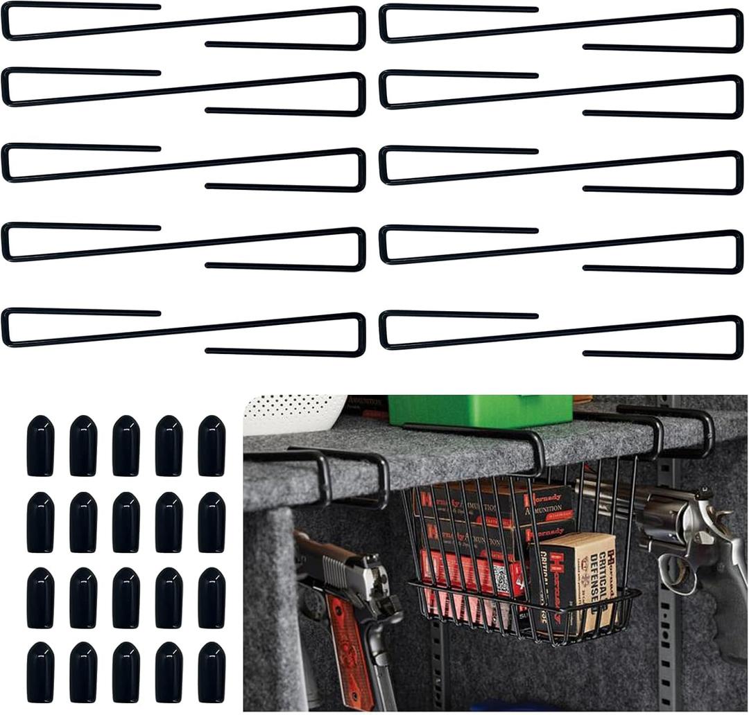 Pistol Rack for Gun Safe,10 PCS Gun Racks Safe Accessories,Handgun Rack for Gun Cabinet,Handgun Hanger Pistol Organizer for Display Stand,Pistol Storage The Perfect Indoor Gun Storage Solution