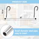 Bed Roll Paper Disposable Sheet Dispenser Hanger Holder Exam Table Paper Hangs Metal Design for Treatment Beds with Removable Armrests, Accommodates 24" Disposable Sheet Rolls