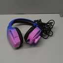 PHOINIKAS PS4 Gaming Headset for PC, Switch, PS5 Headset with 7.1 Stereo Sound, Gaming Headphones with Noise Cancelling Mic, LED Light, Over Ear Headset for Laptop, Mobile (Violet)