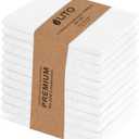 LITO LINEN AND TOWEL Flour Sack Towels  100% Cotton, 28x28 Inches, Highly Absorbent, Embroidery-Ready Tea Towels for Kitchen & Crafts, Farmhouse Decor, Pack of 12 White