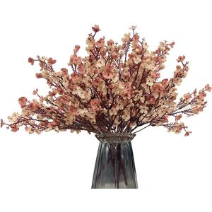 WEISPARK Babys Breath Artificial Flowers, Faux Silk Flower European Fake Plants DIY Bouquet Fake Floral for Office Kitchen Wedding Restaurant Centerpieces Party Decor (Skin-5pcs)