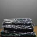 UNIKOME Outdoor Chair Cushions Pack of 4, Water Resistant Patio Cushions with Ties, High Density Sponge Filling Square Corner Seat Cushions for Outdoor Furniture, 18.5"x16"x3", Black