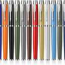 Luxury Metal Ballpoint Pen, Personalized Vintage Colored Pen for Men & Women | Assorted Retro Finishes | Fine Point | Black Ink | 12 Count