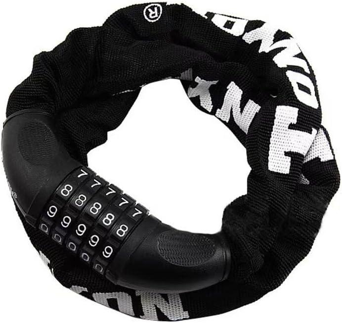 Heavy Duty Bicycle Chain with 5-Digit Password Lock -2.95-Foot Anti-Theft Lock Suitable for Bicycles, Motorcycles, Doors, Gates, Fences, Grills
