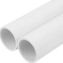 CKVIHAV 2Pcs 2 Inch PVC Pipe 17" Long White Sch40 Industrial PVC Pipes for Home DIY, Greenhouse, Garden, Farm, Workshop, Furniture Grade(2" x 17"L)
