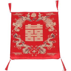 LOGOFUN Chinese Style Seat Cushion Classic Square Chair Seat Cushion Pad Thickened Chair Cushion for Dining Room Decorations 41x40.5x4cm/16.14x15.94x1.57in, Size Medium
