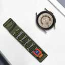 Nylon Loop Elastic Bands Compatible with Samsung Galaxy Watch 3 45mm Band/Galaxy Watch 46mm/Gear S3 Frontier, 22mm Sport Smart Watch Bands Adjustable Quick Release Straps for Women Men. (Green)