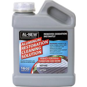 AL-NEW Aluminum Restoration Cleaning Solution | Clean & Restore Patio Furniture, Stainless Steel, and Other Household Metal Surfaces (16 oz.)