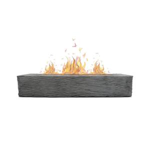 ROUNDFIRE Large Rectangle Tabletop Fire Pit - Portable Bioethanol Fireplace for Indoor & Garden (Textured Finish)