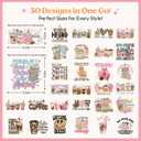 Kaciola 30 Sheets Coffee DTF Transfers Ready to Press, Coffee Iron on Transfers Washable Stickers Iron on Decals for T Shirts Hoodie DIY Crafts